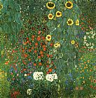 Country Garden with Sunflower by Gustav Klimt